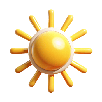 vibrant artistic A stylized sun, with radiating beams of light high resolution png
