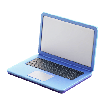 stunning vintage Laptop computer with blank white screen premium png