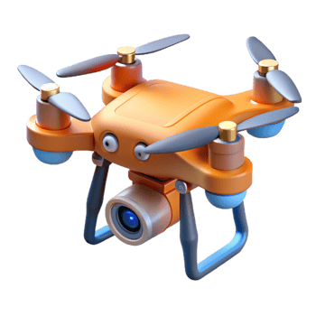 vibrant contemporary Drone with camera attached original png