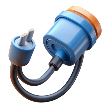 elegant abstract Electric car charging cable genuine png