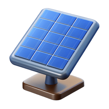 serene creative Solar panel with visible cells authentic png