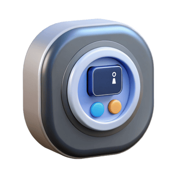 vibrant traditional Smart thermostat with digital display original png