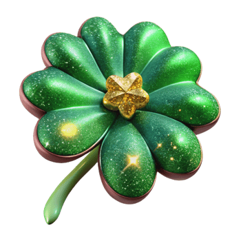 extraordinary vintage Green Four Leaf Clover Cutout Transparent Background detailed png