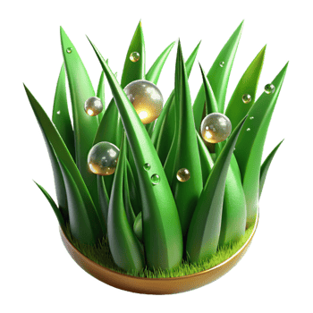 stunning modern Green Grass Blades Dew Drops Transparent Background detailed png