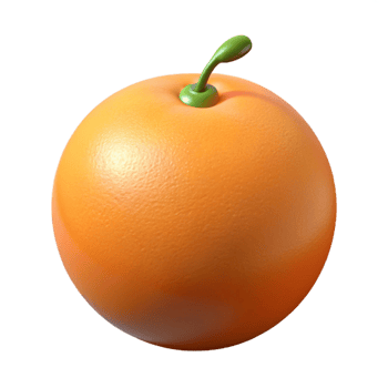 dramatic classic One ripe orange high resolution png