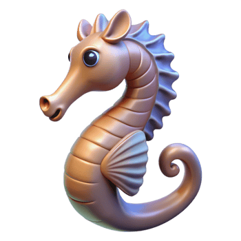 magnificent contemporary A detailed illustration of a hippocampus authentic png