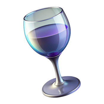 impressive minimalist A wine glass, elegant stem, crystal clear high resolution png