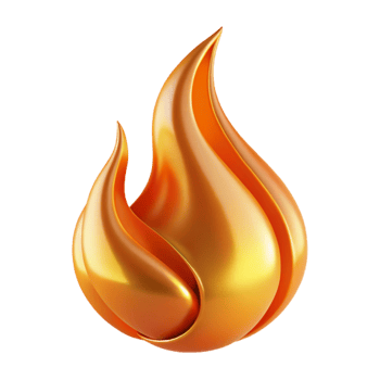 elegant vintage A flame, fire, abstract shape genuine png