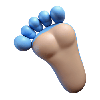 dramatic traditional A footprint, human, bare foot original png
