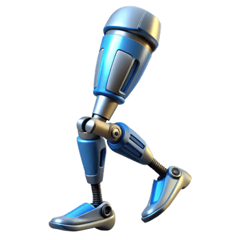 magnificent modern Cybernetic Leg Prosthetic with enhanced speed and agility high resolution png