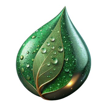 impressive abstract Green Leaf with Water Droplets Close Up Isolated original png