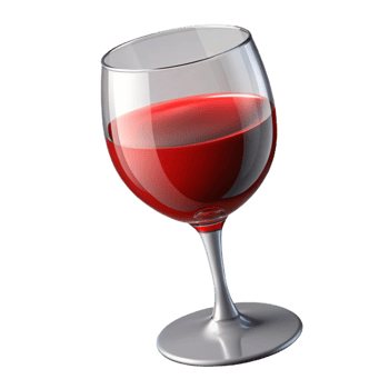 wonderful vintage A wine glass, filled with red wine, authentic png