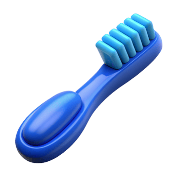 elegant contemporary A toothbrush, blue, with bristles, premium png