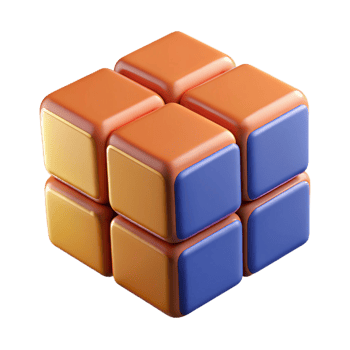 magnificent modern A Rubik's Cube, unsolved, premium png