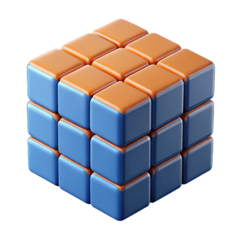 magnificent creative A Rubik's Cube, unsolved, original png