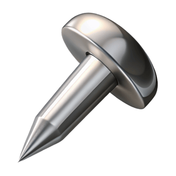 magnificent minimalist A nail, silver, pointed, professional png