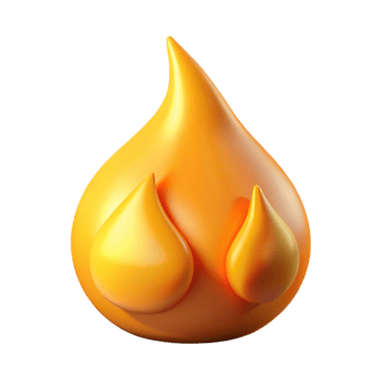 extraordinary vintage A flame, flickering, orange and yellow, authentic png