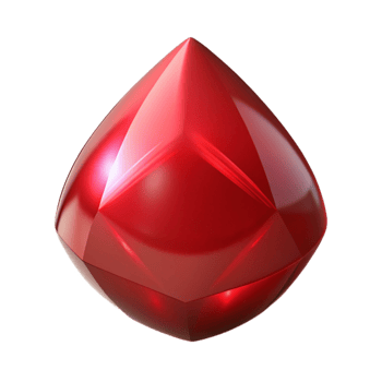 serene creative A single, blood-red ruby, glowing faintly professional png
