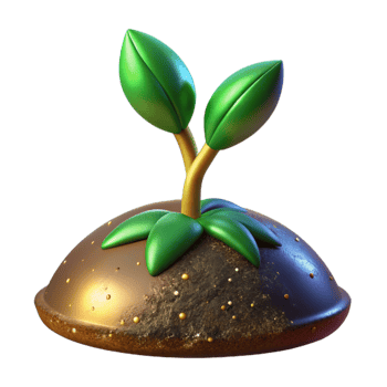wonderful rustic Green Sprout Emerging From Soil Cutout png