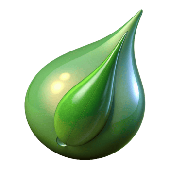 serene minimalist Close up of a dew drop on a leaf authentic png