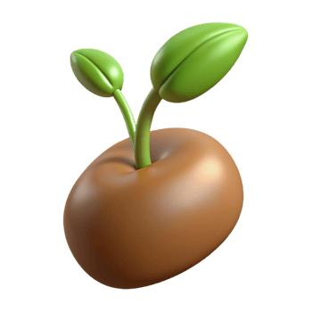 magnificent traditional Single sprouting seed premium png