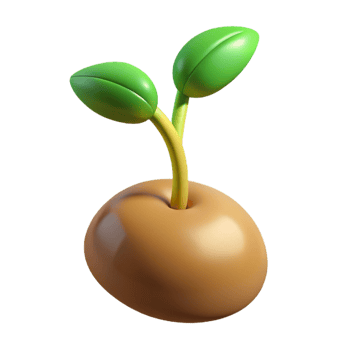wonderful contemporary Single sprouting seed 4K png