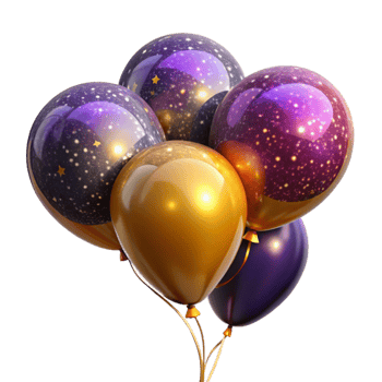 stunning vintage Group of Colorful Balloons Floating Upward Cutout high resolution png