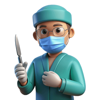 extraordinary rustic Concentrated surgeon holding scalpel, premium png