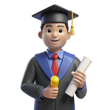 beautiful contemporary Graduate student holding a diploma, premium png