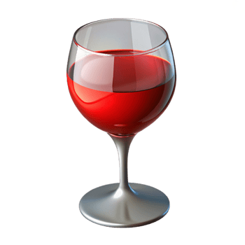 elegant vintage Glass of red wine, professional png