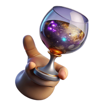 beautiful abstract Hand Holding a Wine Glass Transparent high quality png