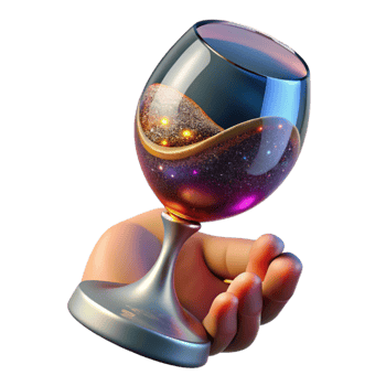 vibrant rustic Hand Holding a Wine Glass Transparent genuine png