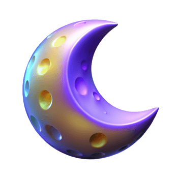 extraordinary minimalist A stylized, glowing moon high quality png