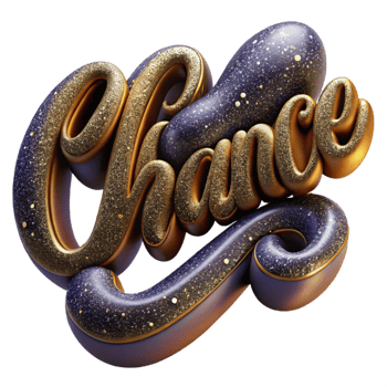 magnificent creative Hand Lettering the Word Chance Isolated Cutout professional png