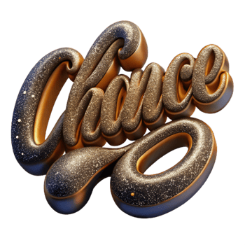 dramatic rustic Hand Lettering the Word Chance Isolated Cutout high resolution png