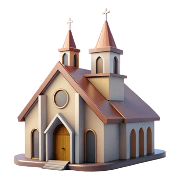 beautiful modern Modern church building, abstract design, detailed png