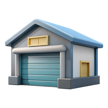 impressive vintage Garage door, sectional design, 4K png
