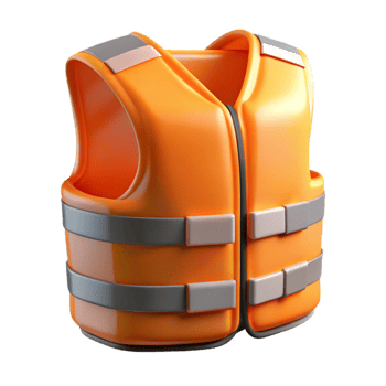 serene contemporary Safety vest, high visibility, genuine png