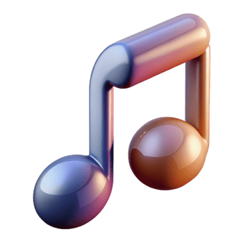 beautiful traditional An abstract representation of a musical note premium png