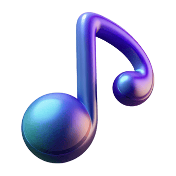 dramatic abstract An abstract representation of a musical note 4K png