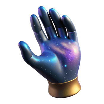 impressive rustic Hand Reaching for Sky Blue Gradient Isolated high quality png