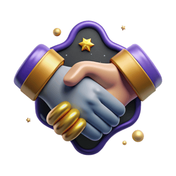 serene vintage Handshake Icon in Flat Style Isolated high quality png