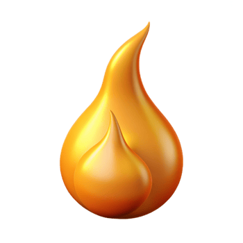 dramatic contemporary A single, stylized flame authentic png
