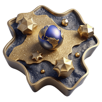 elegant artistic High Angle View of Open World Map Cutout high resolution png