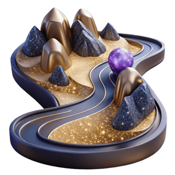 serene artistic High Angle View of Open World Map Cutout detailed png