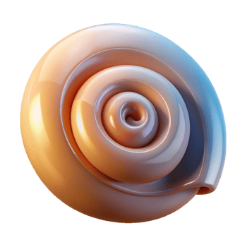 wonderful minimalist Snail shell, spiral professional png