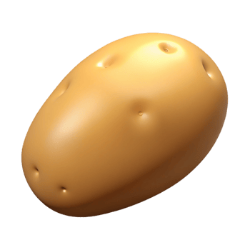 beautiful abstract Potato, whole genuine png