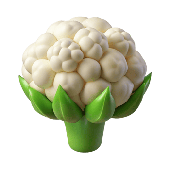 impressive artistic Cauliflower floret detailed png