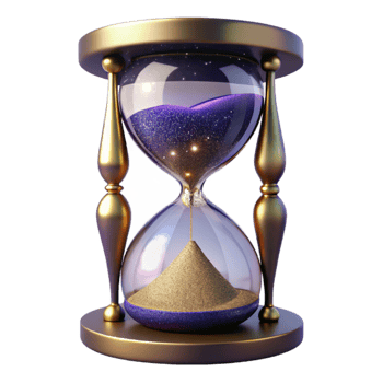 dramatic minimalist Hourglass Front View Isolated Element authentic png