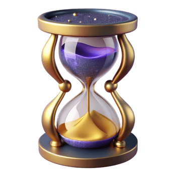 impressive vintage Hourglass with Sand Flowing Isolated Cutout png